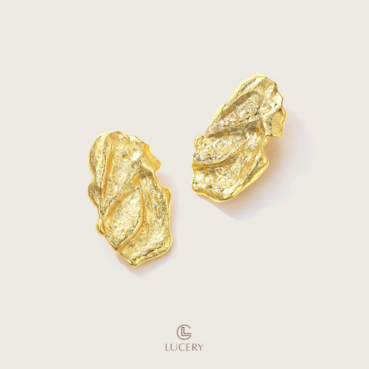 Golden Nugget Textured Earrings